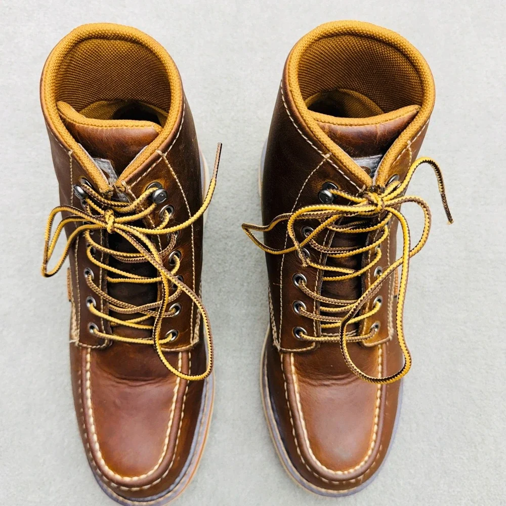 Carhartt Women's 8.5 Waterproof Steel Moc Toe Wedge Work Boots EH Slip Resistant
